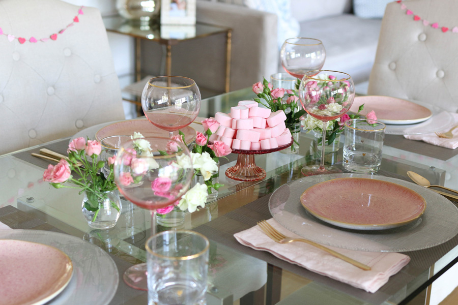 Valentine's Day tablescape