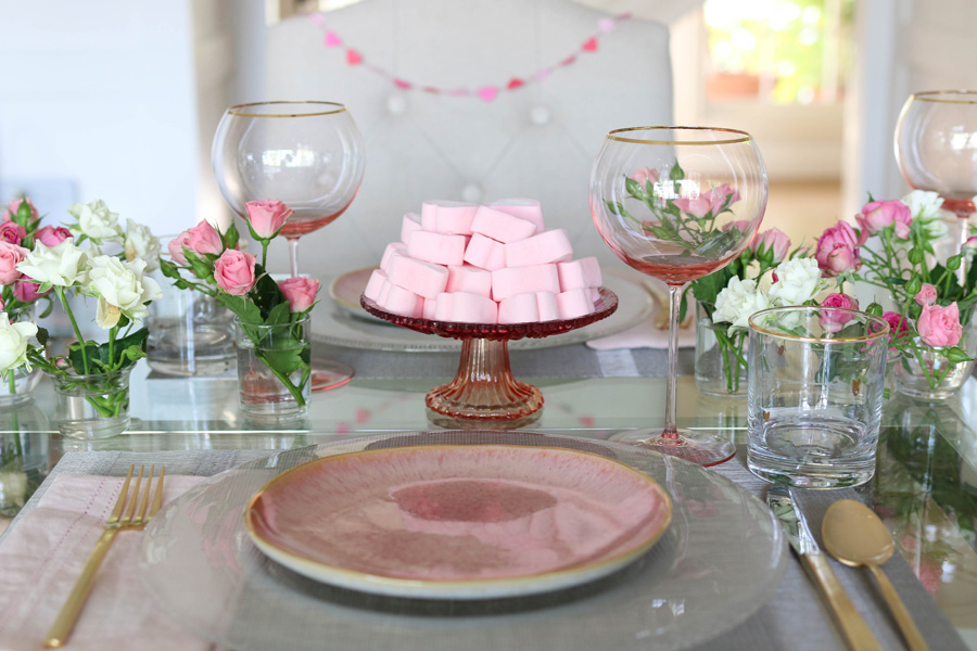 Valentine's Day tablescape