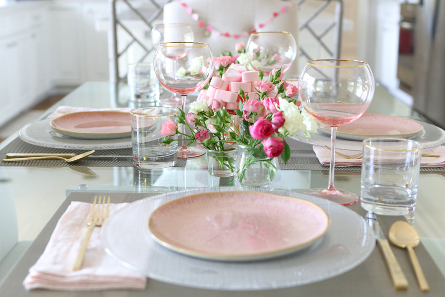 Valentine's Day tablescape