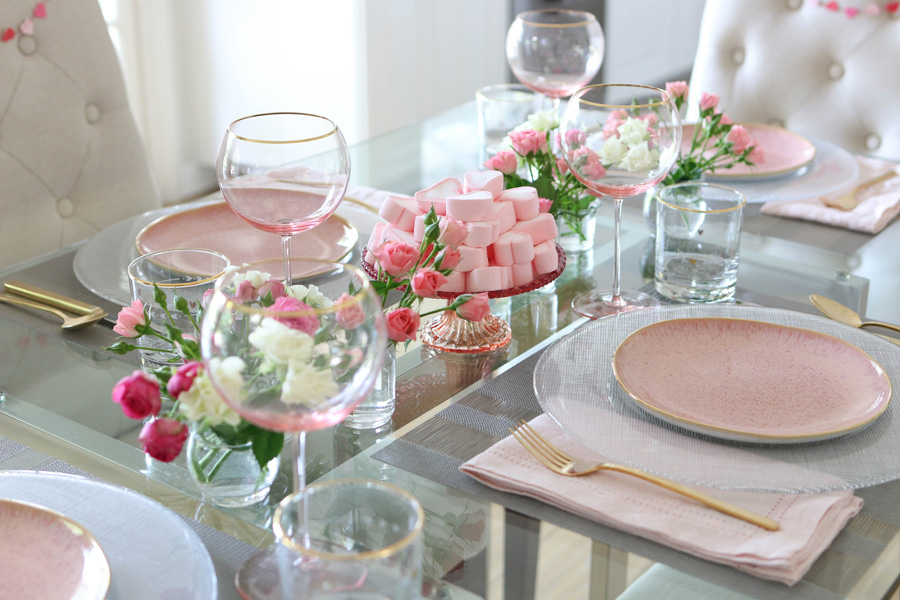 Valentine's Day tablescape