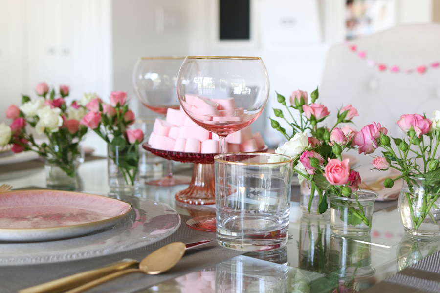 Valentine's Day tablescape