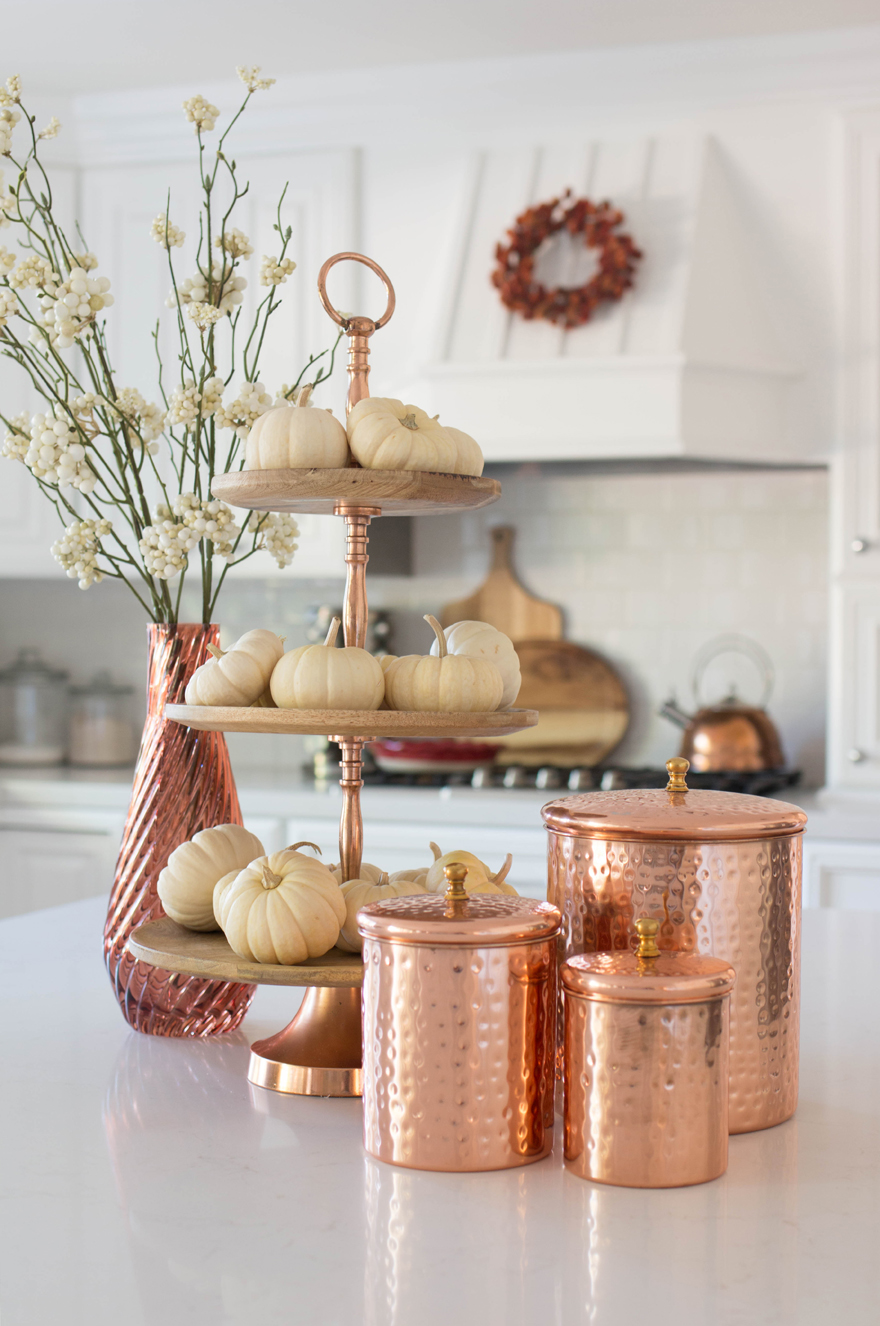 Gold kitchen, Gold kitchen accessories, Rose gold kitchen